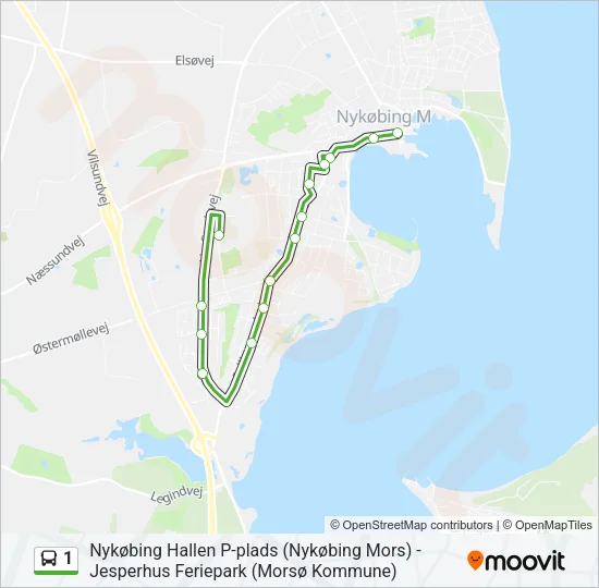 1 Bus Line Map