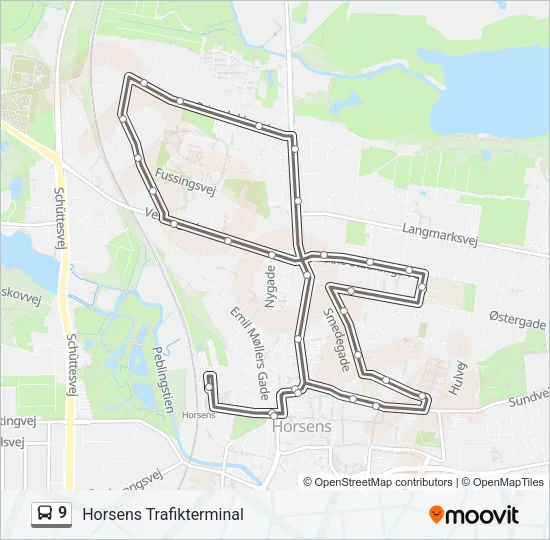 9 Bus Line Map