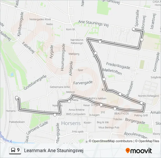 9 Bus Line Map