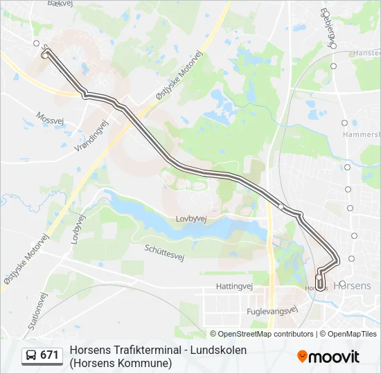 671 Bus Line Map
