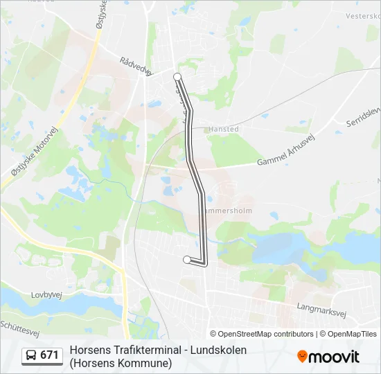 671 Bus Line Map