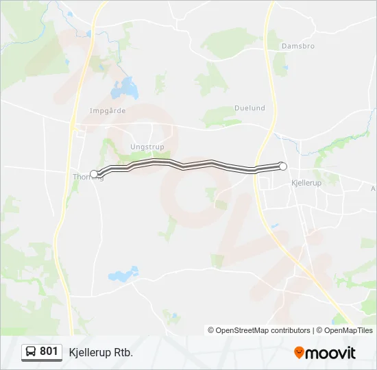 801 Bus Line Map