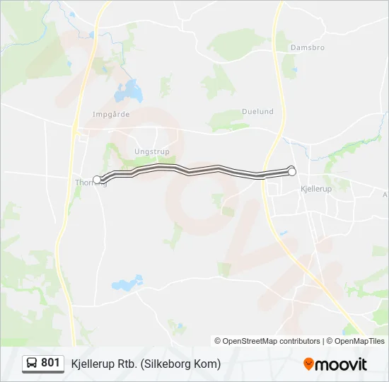 801 Bus Line Map