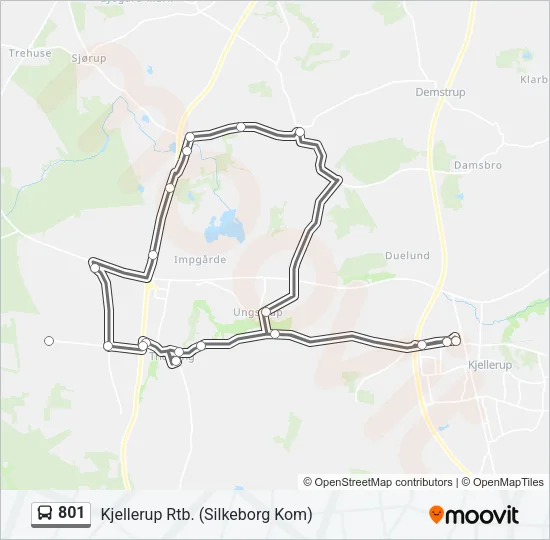 801 Bus Line Map