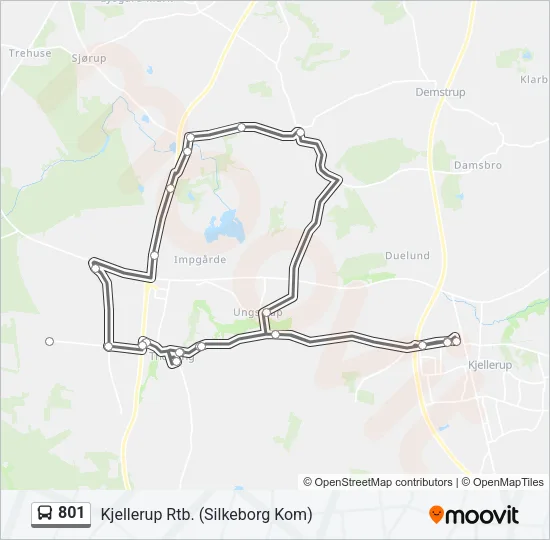 801 Bus Line Map
