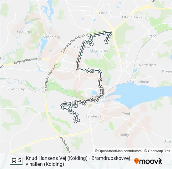 5 Bus Line Map