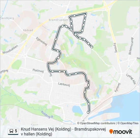 5 Bus Line Map