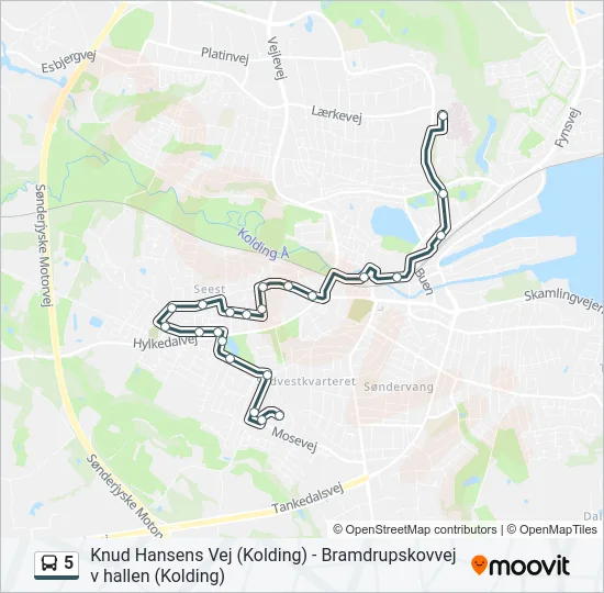 5 Bus Line Map