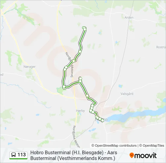 113 Bus Line Map