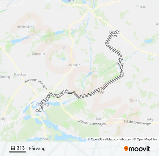 313 Bus Line Map