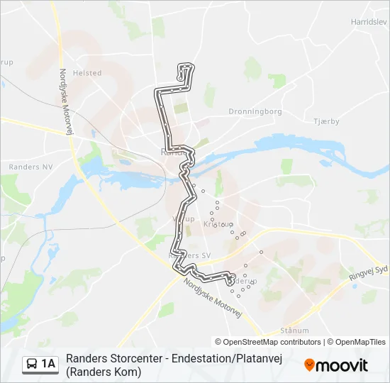 1A Bus Line Map
