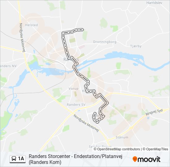 1A bus Line Map