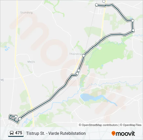 475 Bus Line Map