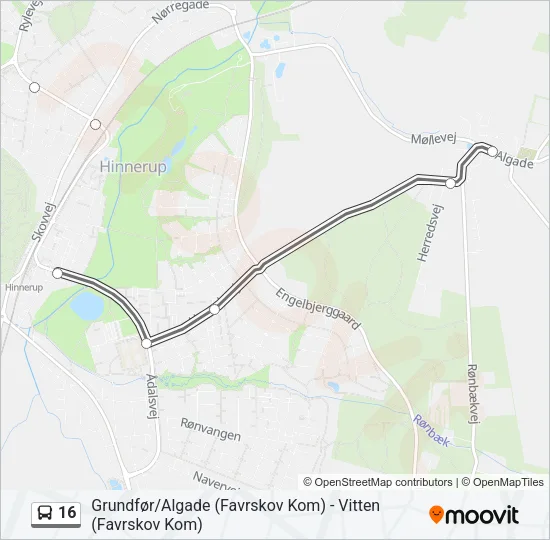 16 Bus Line Map