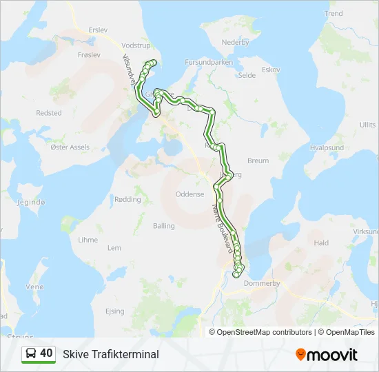 40 Bus Line Map
