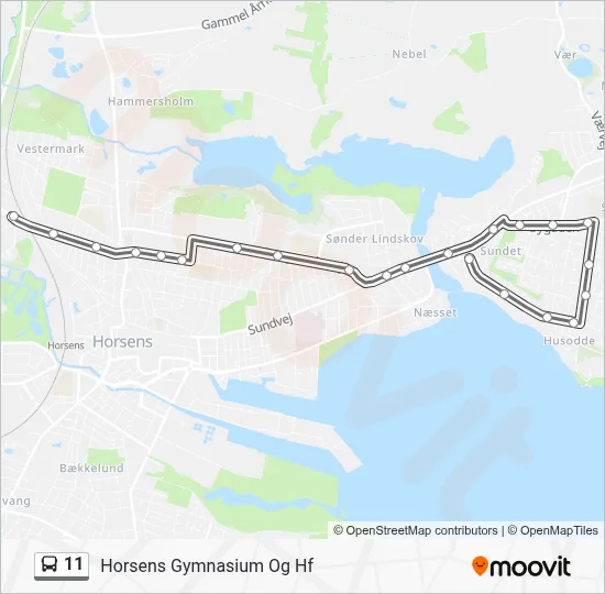 11 bus Linjekort