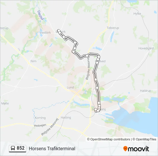 852 Bus Line Map