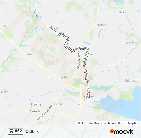 852 Bus Line Map