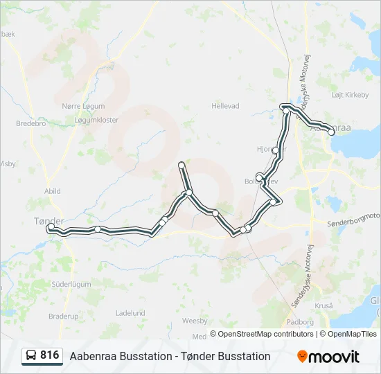 816 Bus Line Map