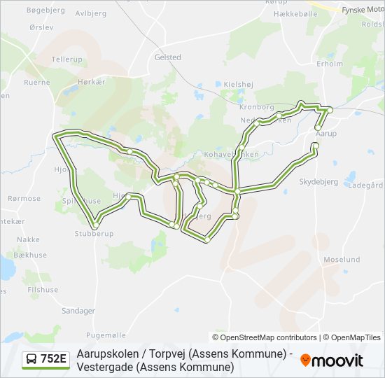 752E Bus Line Map
