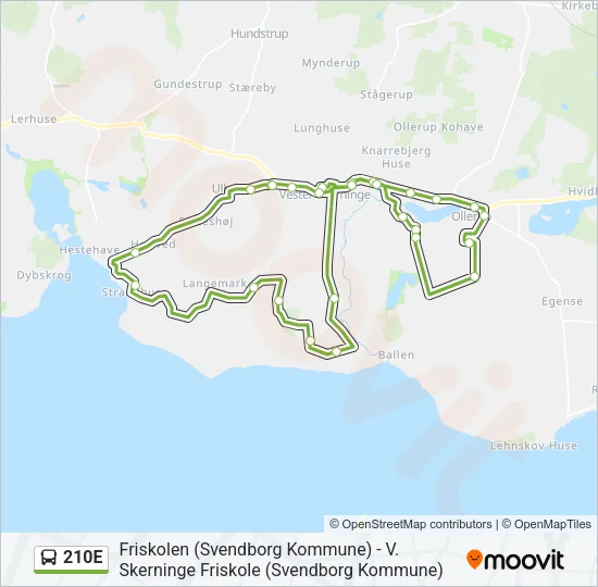 210E Bus Line Map