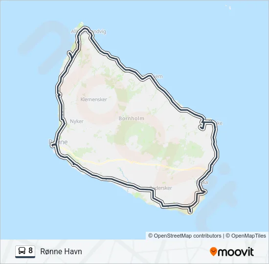 8 Bus Line Map