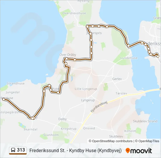 313 Bus Line Map