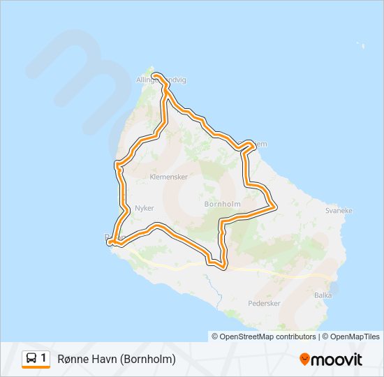 1 Bus Line Map