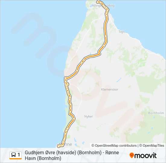 1 Bus Line Map