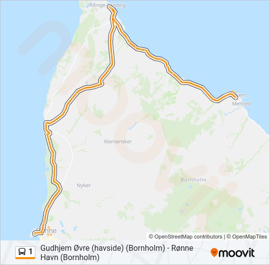 1 bus Line Map