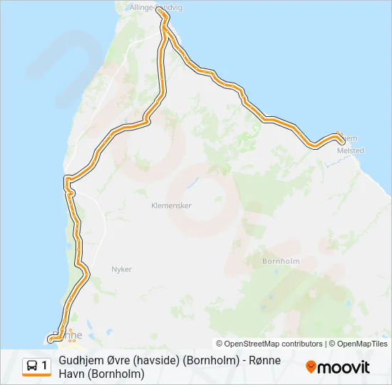 1 Bus Line Map