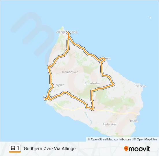 1 Bus Line Map