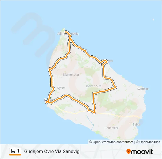 1 Bus Line Map
