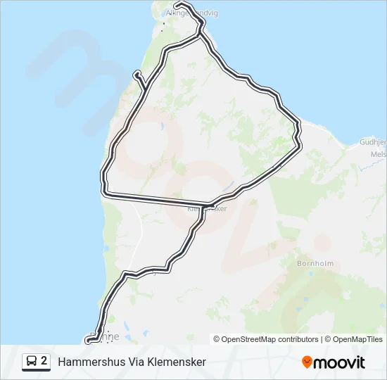 2 Bus Line Map