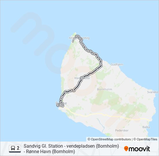 2 bus Linjekort