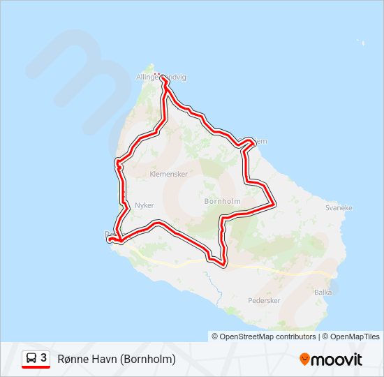 3 Bus Line Map
