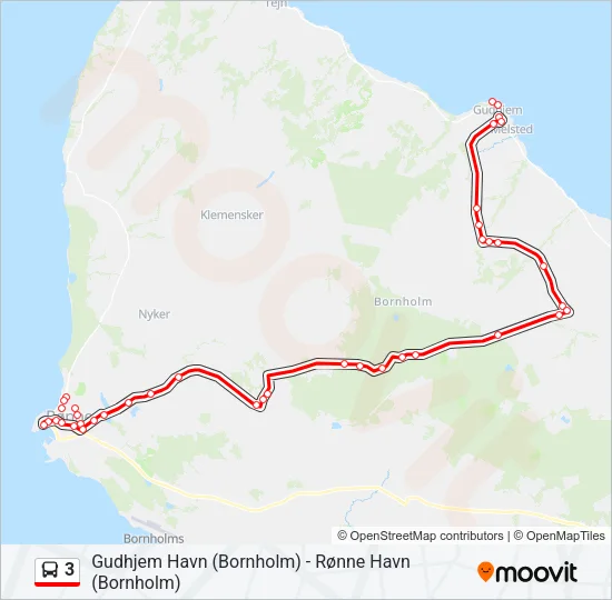 3 Bus Line Map