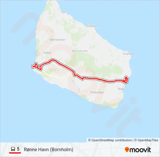 5 Bus Line Map