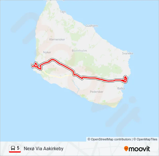 5 Bus Line Map