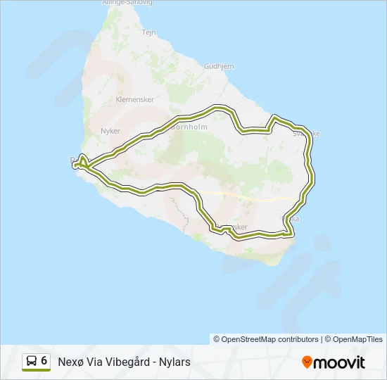 6 Bus Line Map