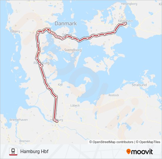 EC jernbane Linjekort