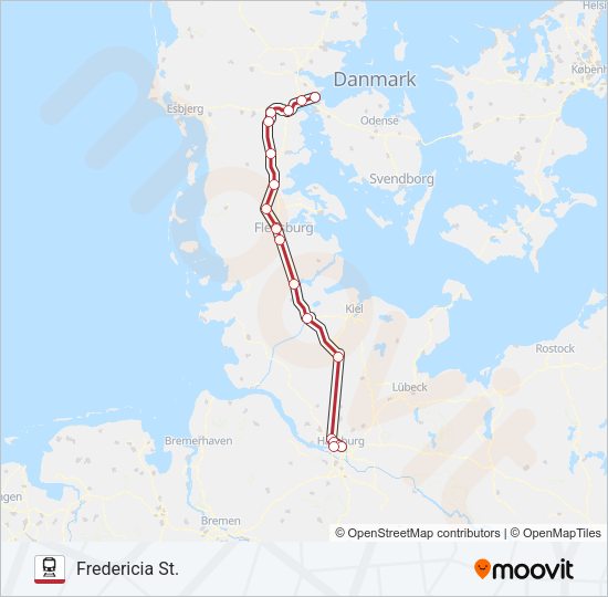 EC Train Line Map