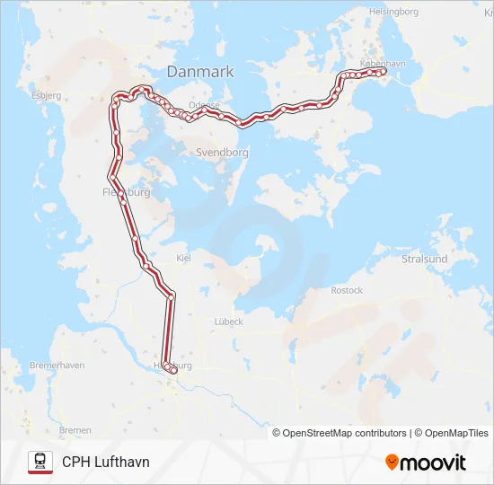 EC Train Line Map