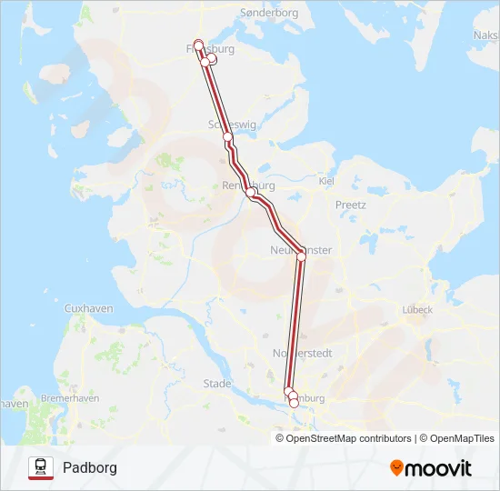 EC Train Line Map