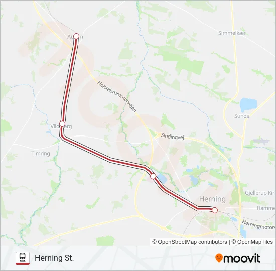 ICL jernbane Linjekort