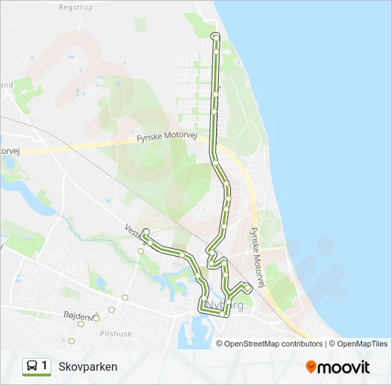 1 Bus Line Map