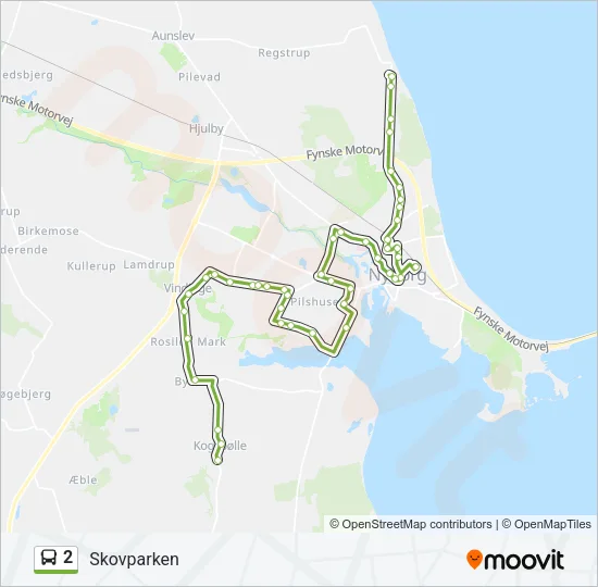 2 Bus Line Map