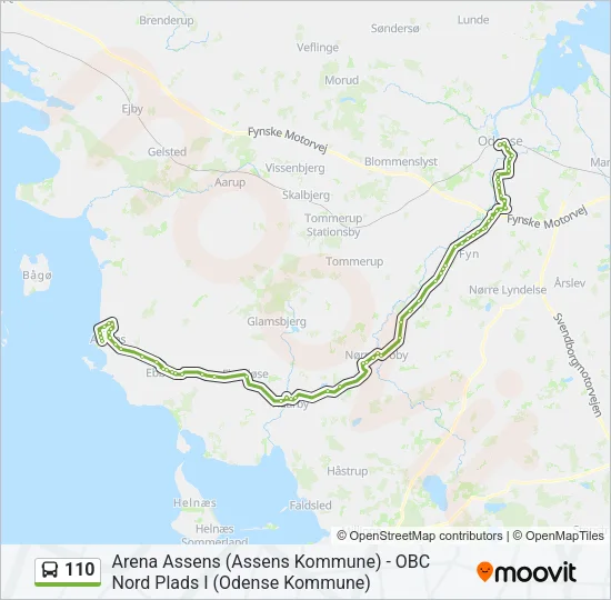 110 Bus Line Map