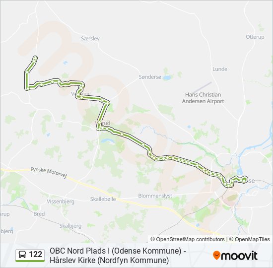 122 Rute: Rejseplaner, Stop & Kort - Obc Nord (Opdateret)