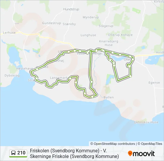 210 Bus Line Map
